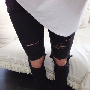 H&M Slashed Knee Jeans